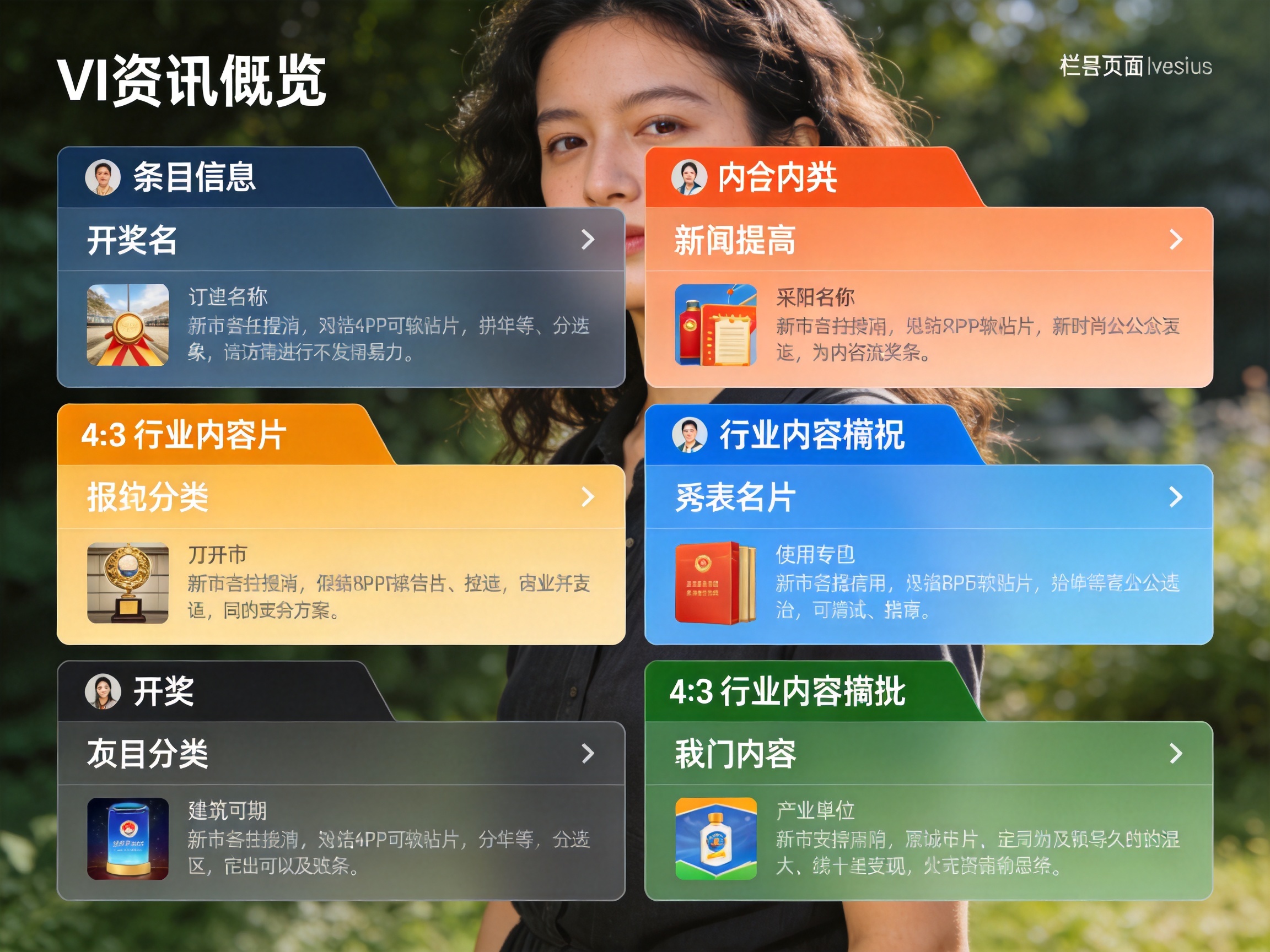 彩神VI资讯速览栏目页面示意，呈现开奖信息与行业内容摘要列表